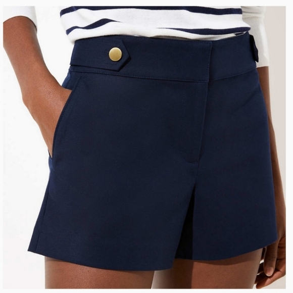 LOFT Pants - BUTTON WAIST TAB RIVIERA SHORTS WITH 4 INCH INSEAM